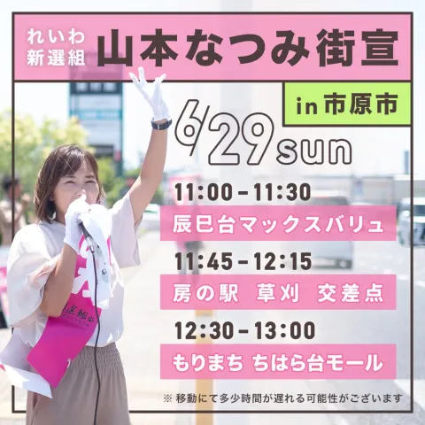 山本なつみ 街宣 in 市原市