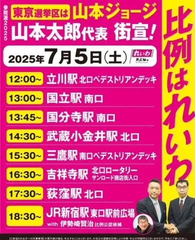 山本太郎 ＆ 山本ジョージ in 東京西部